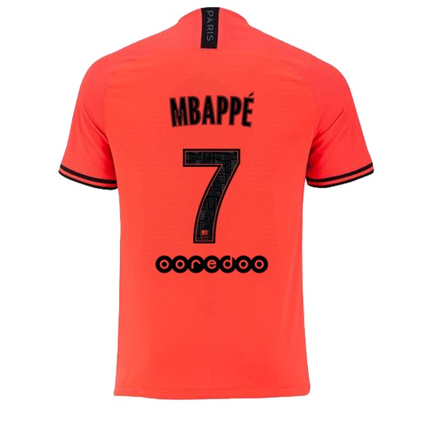 JORDAN Camiseta Paris Saint Germain NO.7 Mbappe 2ª 2019-2020 Naranja